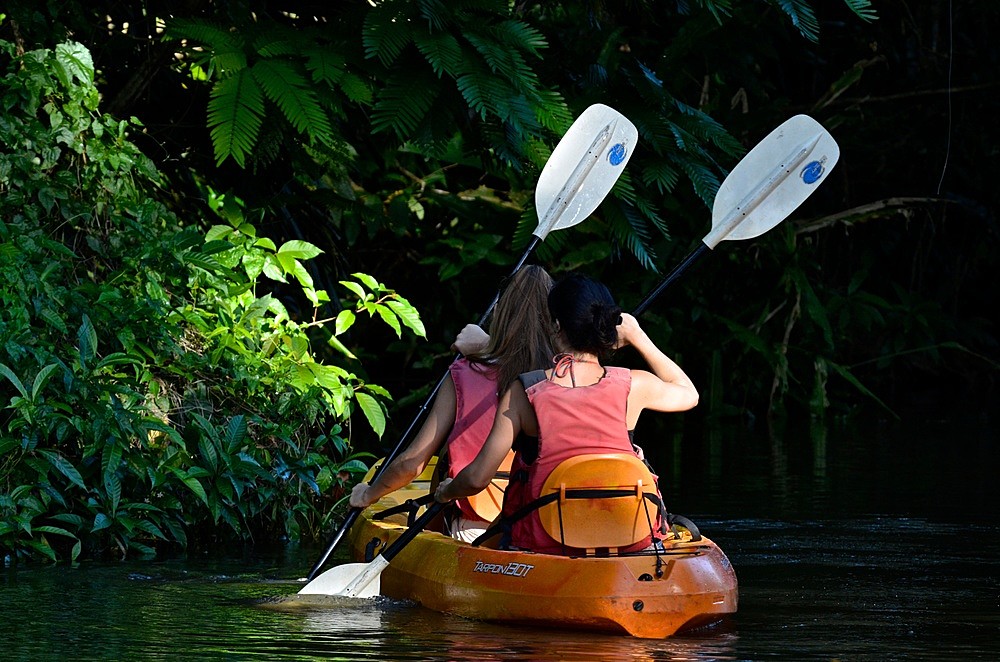 Kayaking in Tortuguero National Park.
